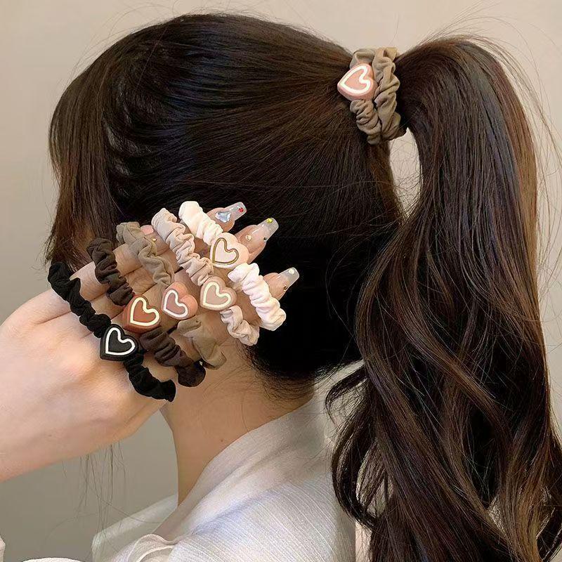 Heart-Shaped High Elasticity Hair Tie for Women – Perfect for Ponytails & Buns