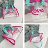 All-match PVC Beach Bag Large Capacity Waterproof Handbag Transparent Jelly Bag  Cosmetic Bag