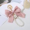 Large Bowknot Bowknot Key Chain Multi-color Pearl Bow Hanging Ornament Heart Shape White Bowknot Charm Keychain Gift Giving