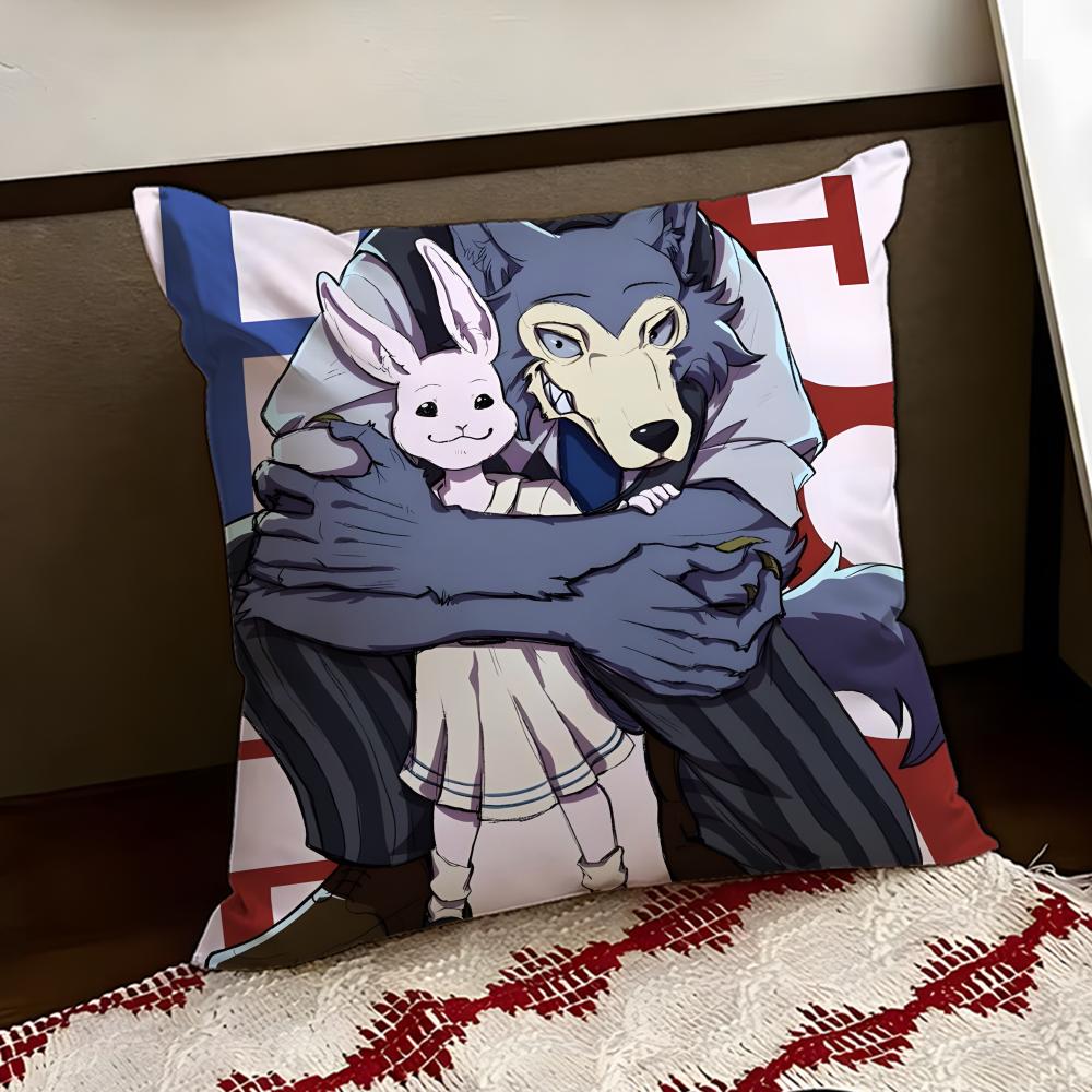 Cartoon BEASTARS Cushion Cover Reversible Soft Durable Pillow Cover Home  Car MultiScene Use for Daily Comfort