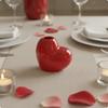 96 Pieces Ceramic Heart Candlestick Romantic Heart-Shaped Candle Holder Ceramic Taper Candle Holder Easy to Clean Table Decor