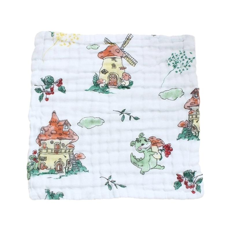 Cotton Baby Burp Cloth Soft and Breathable Newborns Washcloth for Teething Time Gentle Skin Care 30x30cm