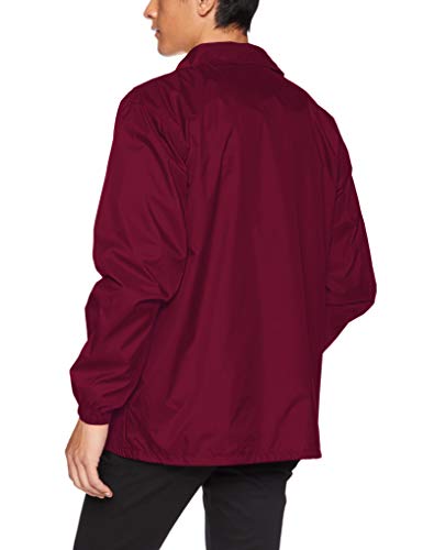 United Athle Men's Nylon Coach Jacket (Lined) 705901, Size 072, Burgundy, Size L