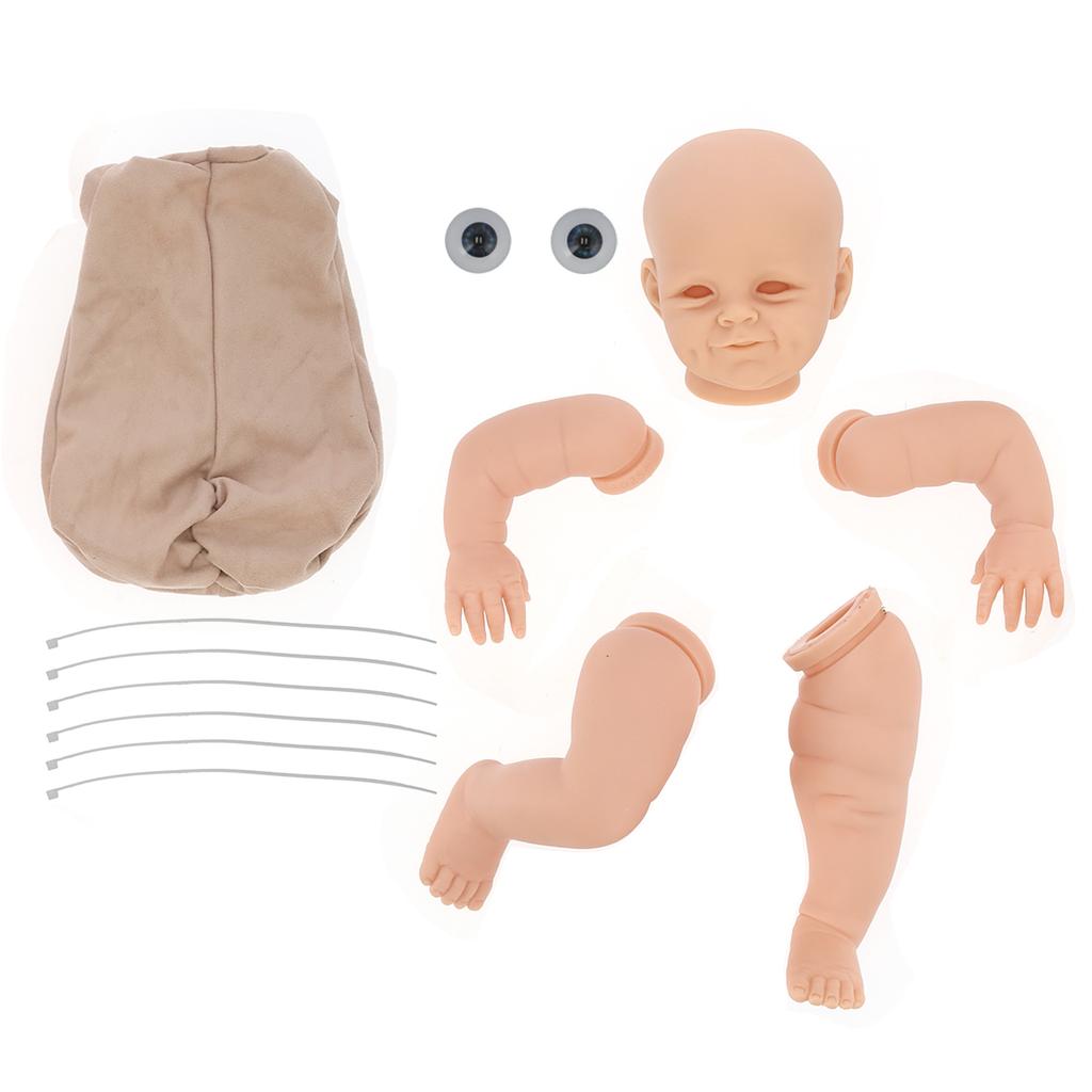 21in Reborn Doll Kits Vinyl Lifelike Doll Parts Sweet Soft Face Limbs DIY Reborn Doll