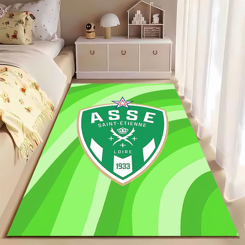 Green ASSE Saint-Étienne Logo Carpet Suitable As a Non-slip Mat for the Living Room or Bedroom Sofa