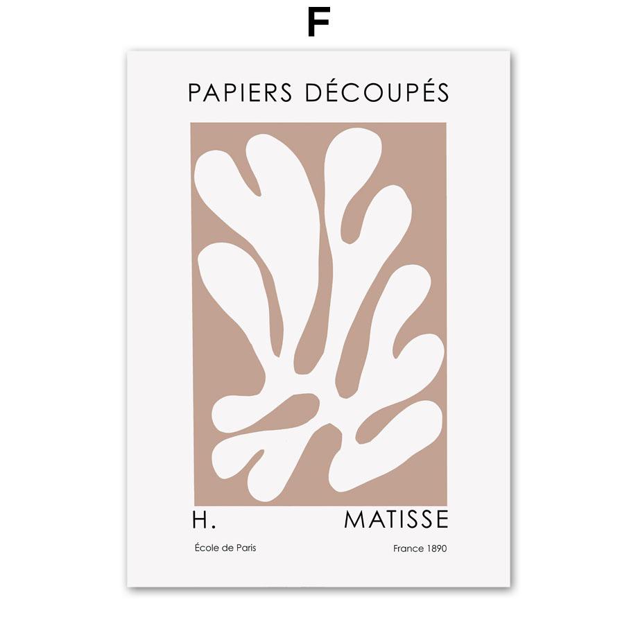 Matisse Line Face Coral Leaf Bird Abstract Posters And Prints Wall Art Canvas Painting Hotel Bar Pictures For Living Room Decor
