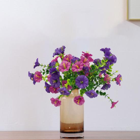 Artificial Morning Glory Bunch Reusable Faux Flowers Bundle Realistic Fake Morning Glory Blooms