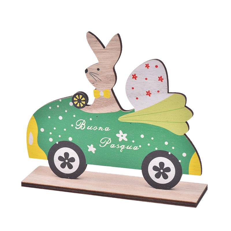 New Styles, Easter, Wooden Crafts, Rabbit Carrot Cart, Easter Rabbit Riding Bike, Wooden, Decorative Ornaments