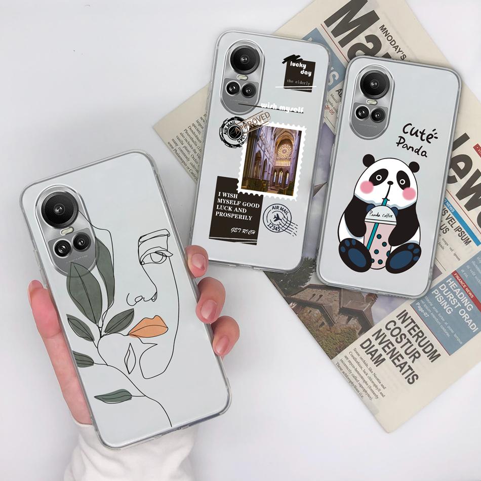 Case For Oppo Reno 10 Pro 5G Special Soft Silicone Transparent Anti Drop Phone Cover For Oppo Reno10 10Pro Back Shell Funda Capa