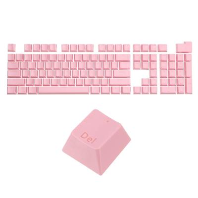 Uxcell 108 Key Pudding Keycap Set OEM Profile for Mechanical Keyboard Layout Light Pink Double Shot 60%ABS