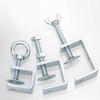 Carbon Steel C-Clamp Steel Pipe Square Clamp Corrosion-Resistant Rust-Proof Adjustable Fixed Holder Clip Hardware Fasteners