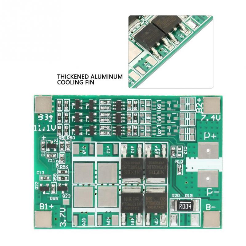 Lithium Battery Protection Board 3S 12V 40A Fast Charging Intelligent IC Management Module Balance Charging BMS PCB Board with Thickened Aluminum Fin Lithium Battery Protection Board 3S 12V 40A Fast Charging Intelligent IC Management Module Balance Charging BMS PCB Board with Thickened Aluminum Fin