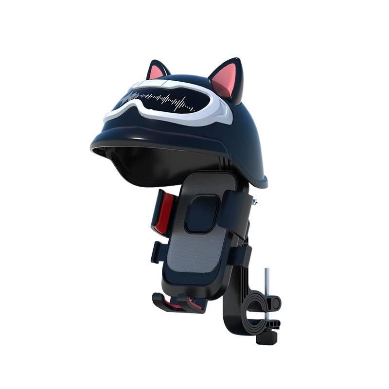 Compact Phone Mount with Sunshade for Motorcycles, Scooters, and Bicycles - Ideal for Delivery Riders and All-Weather Navigation.