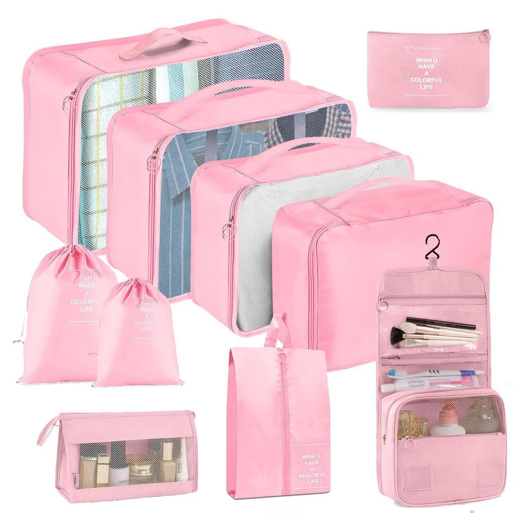 Seven-Piece Travel Storage Set: Wash Bag, Clothes, Underwear Organizer & Folding Sub-Pack
