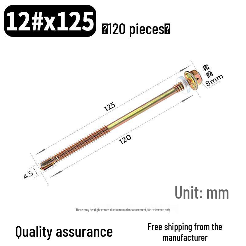 Sechskant-Selbstbohrschraube für Farbstahl und Dachziegel aus Harz mit verlängerter Bohrspitze