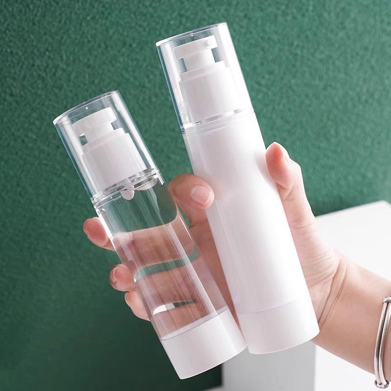 Confezionamento sottovuoto per viaggi Flacone con erogatore a pressione per essenza cosmetica Flacone spray portatile per lozione acquosa per la cura della pelle