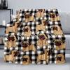 Pug flannel blanket super soft blanket suitable for sofa sheets bedspreads direct supply