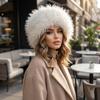 Plush Curly Faux Fur Bucket Hat Face Slimming Snow Hat Warm Fisherman Cap  Daily Wear