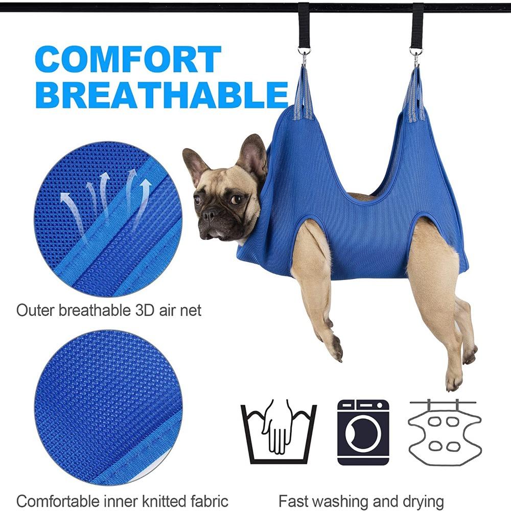 Anti-Scratch Pet Beauty Hammock Hanging Dog Bath Fixed Bag Pet Hammock Restraint Bag  Bath Trimming