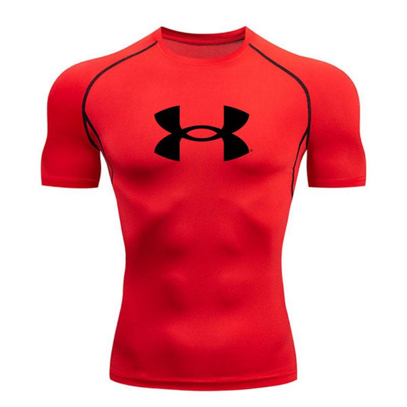 Men's Quick Dry Compression Workout Tight T-shirt, Breathabl