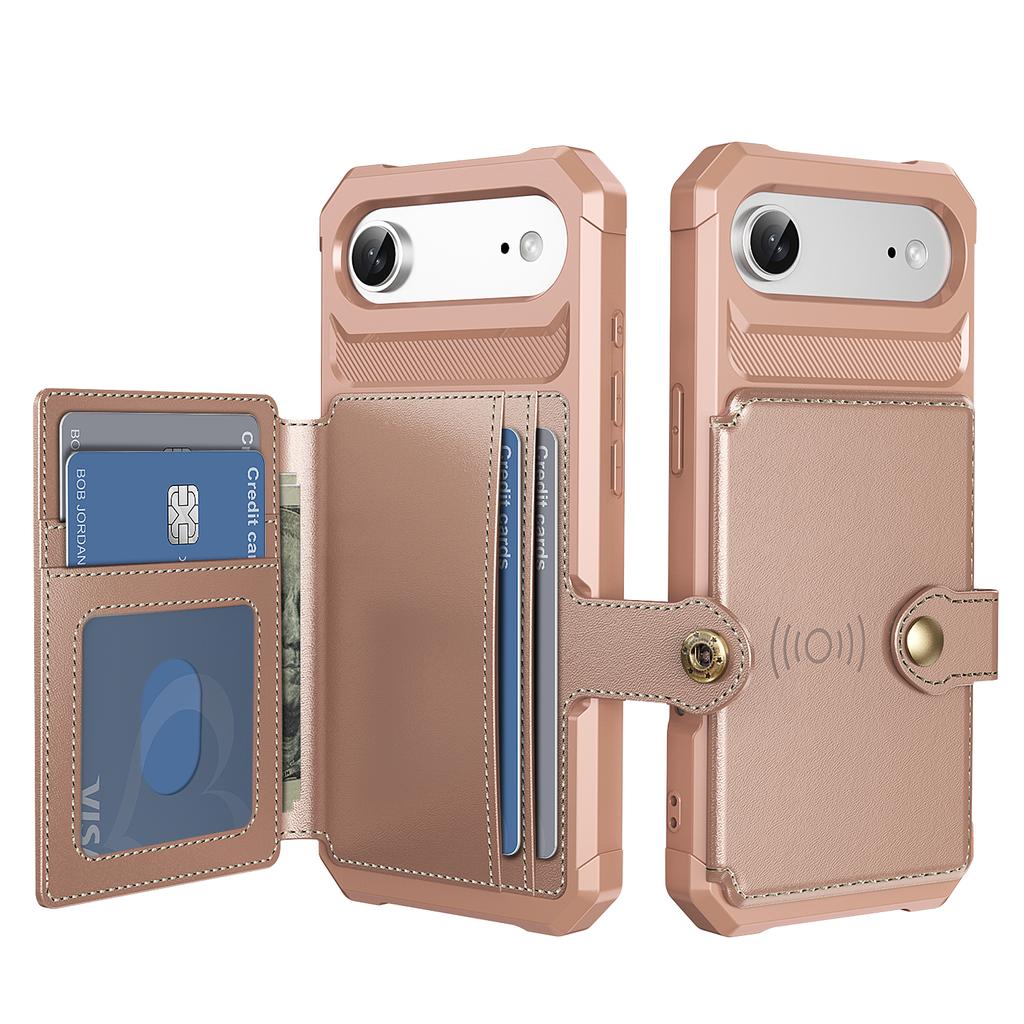 For iPhone Air Case with Card Holder PU Leather + TPU Phone Back Cover