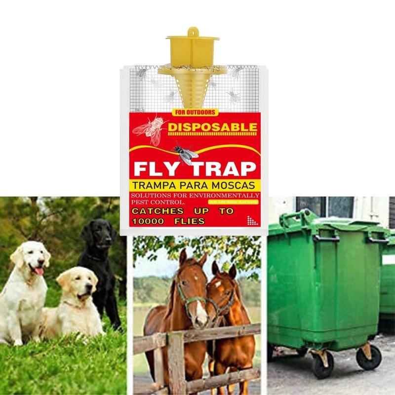 Convenient Fly Trap Hanging Fly Cage Fly Bag Fly Catcher Fly Bag Fly Trap Fly Bag Fly Insect Catcher