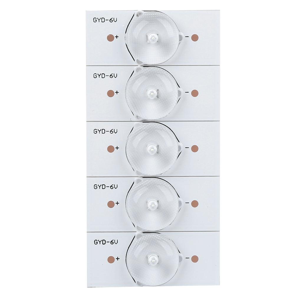 6V White Light Color General Use SMD Lamp Beads with Optical Lens Filter for LED TV Repair20PCS