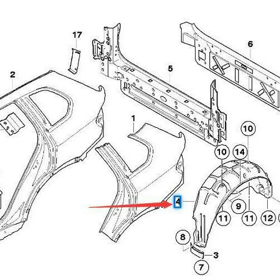 BMW X5 E70 Rear Wheel Well Liners