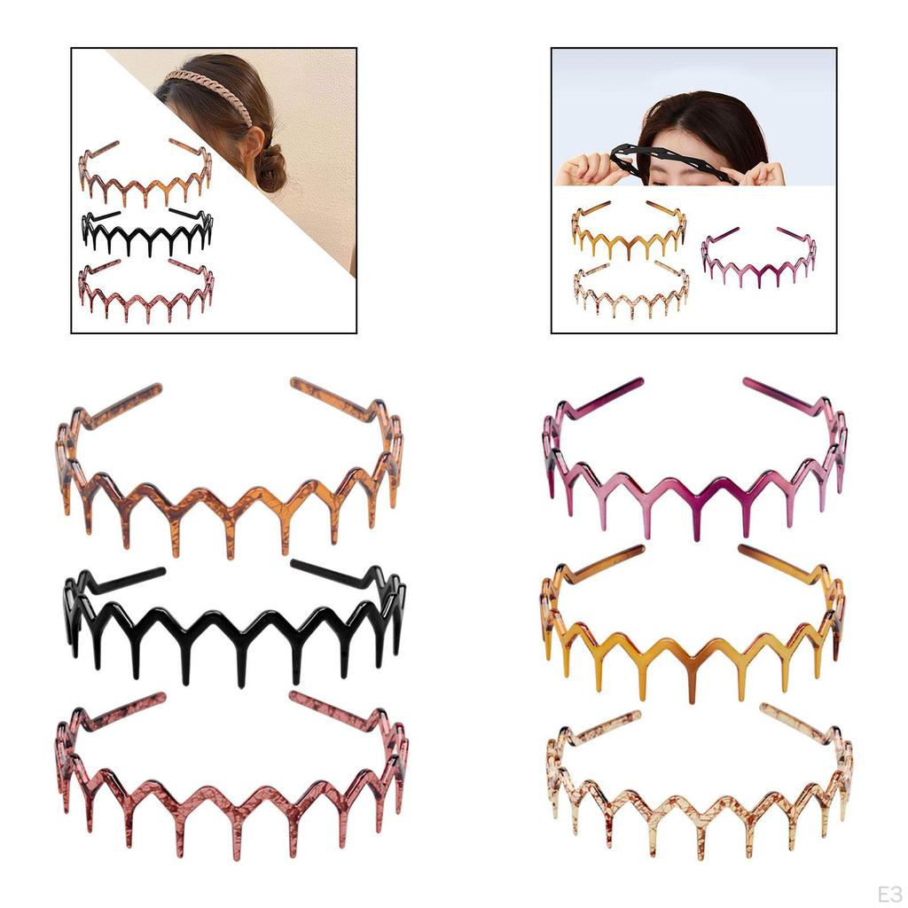 3 Pack Fashion And Versatile Zigzag Headbands for Women Girls