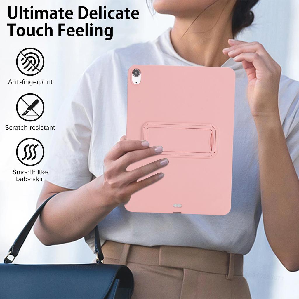 Kickstand Tablet Case for iPad Air 11 (2025)/(2024)/iPad Air (2022)/(2020)/iPad Pro 11-inch (2018) TPU+PC Skin-Friendly Cover