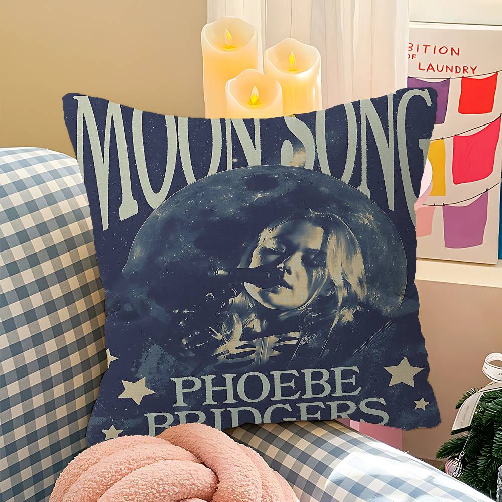 Phoebe Bridgers Music Album Stitch Lucky Dragon Pillow Cover Sofa Cushion Cover Home Room Decoration Children Gift