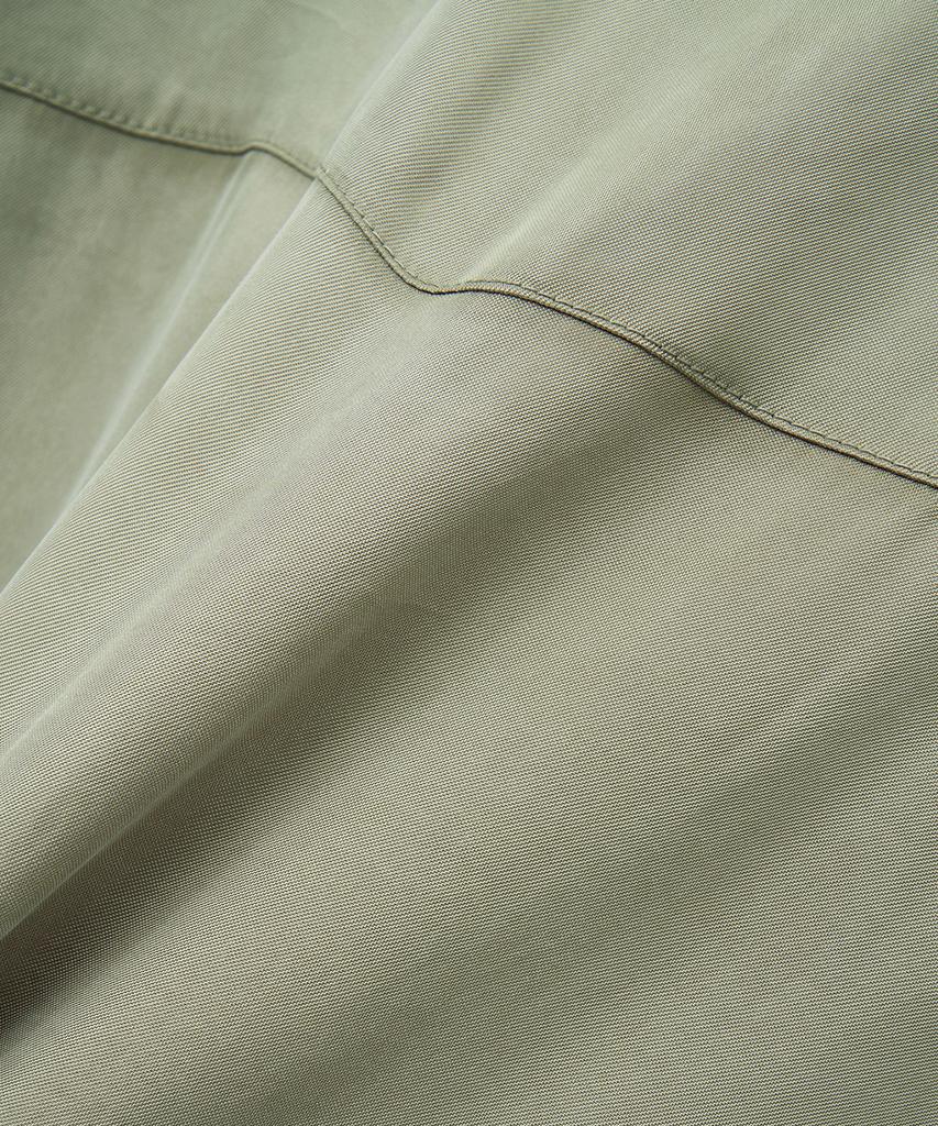 NOIRER Fluid Half Zip Polo Shirt (Pale Green)