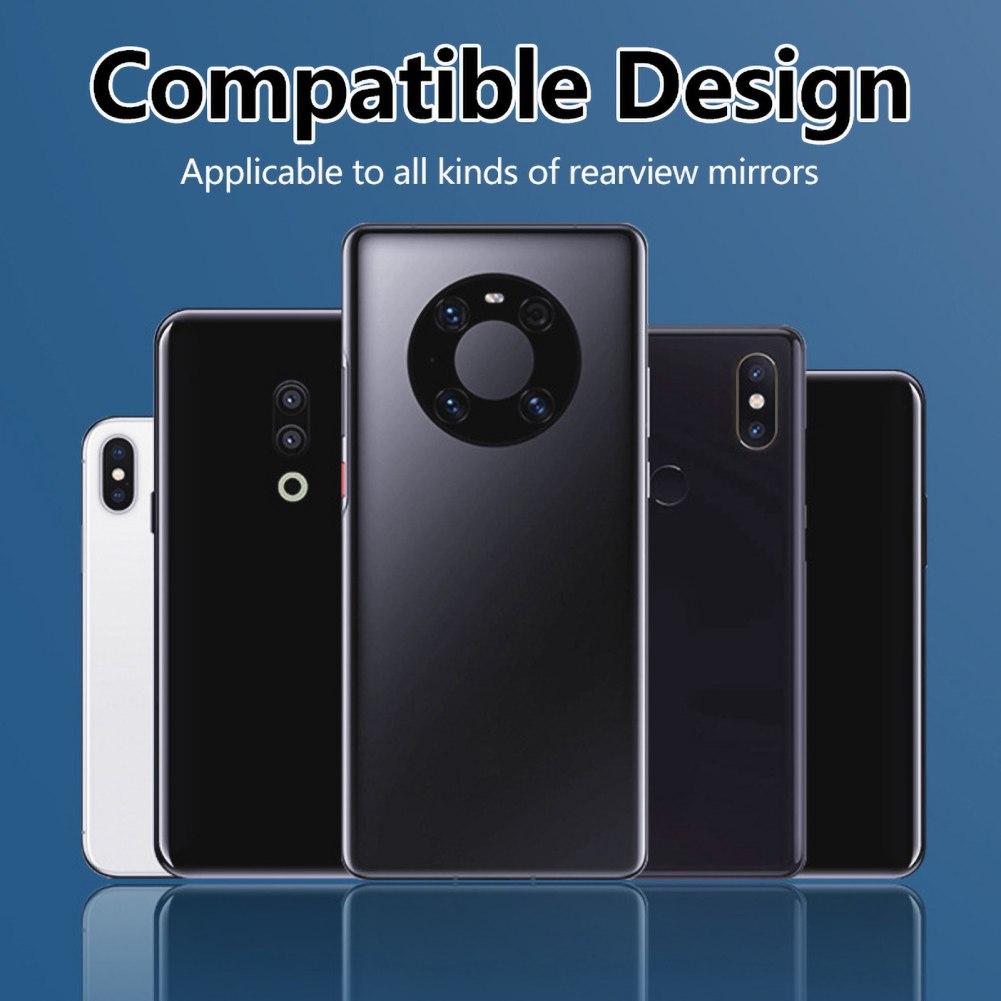 Multifunctional Car Rearview Mirror Phone Holder,360 Degree Rotatable Rear View Mirror Phone Mount,for iPhone Android Smart Phones