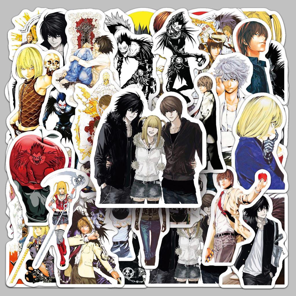 50 Death Note Stickers: Classic Anime Light Yagami for Phone & Notebook Decoration