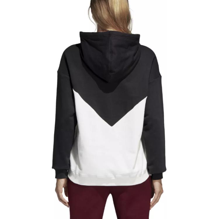 Adidas Originals CLRDO Letter Logo Color Block Comfortable Hoodie Women Hoodies Black DH3024