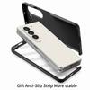 For Samsung Galaxy Z Fold6 5G Case Rubberized PC Phone Cover with Tempered Glass Film