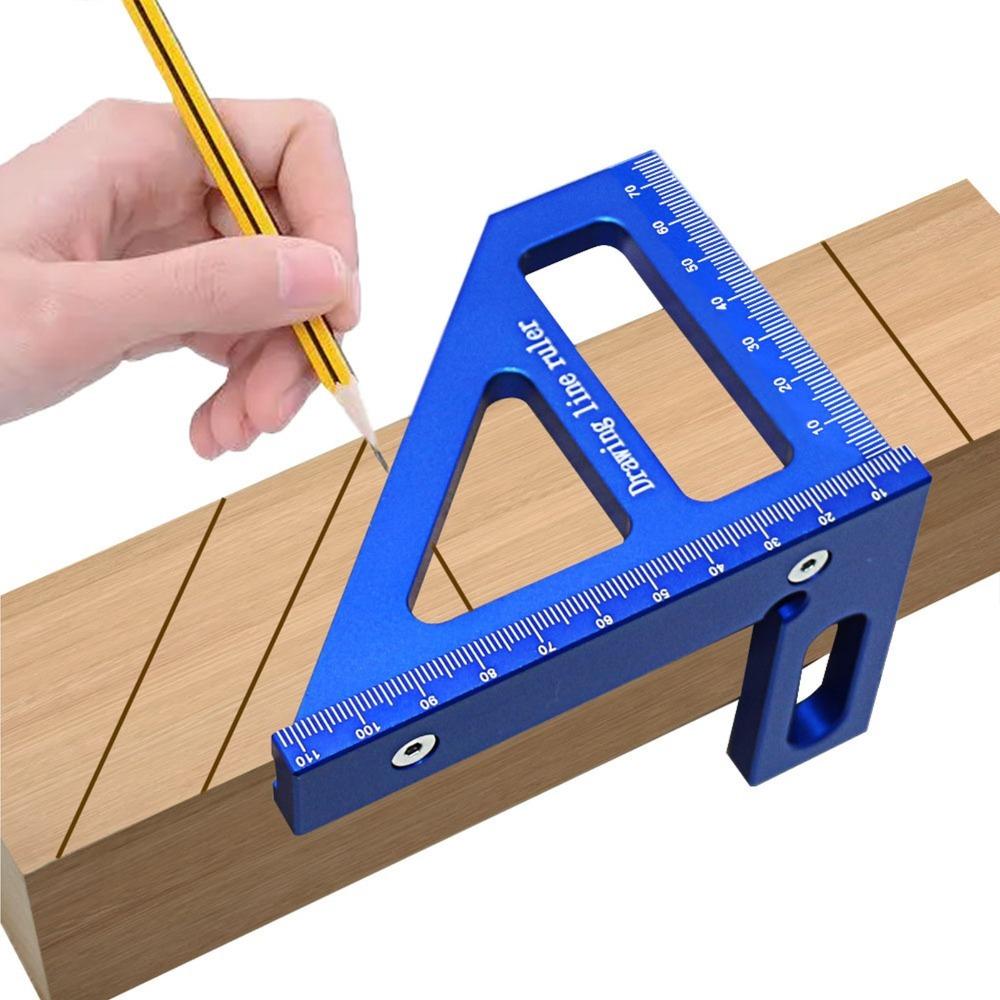 

High Precision Woodworking Square Protractor 3D Multi-Angle Measuring Ruler Engineer синій