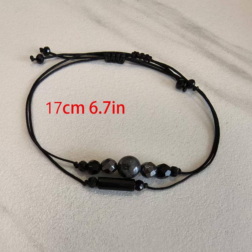 Triple Protection Bracelet, Empath Protection, Black Tourmaline and Obsidian Bracelet