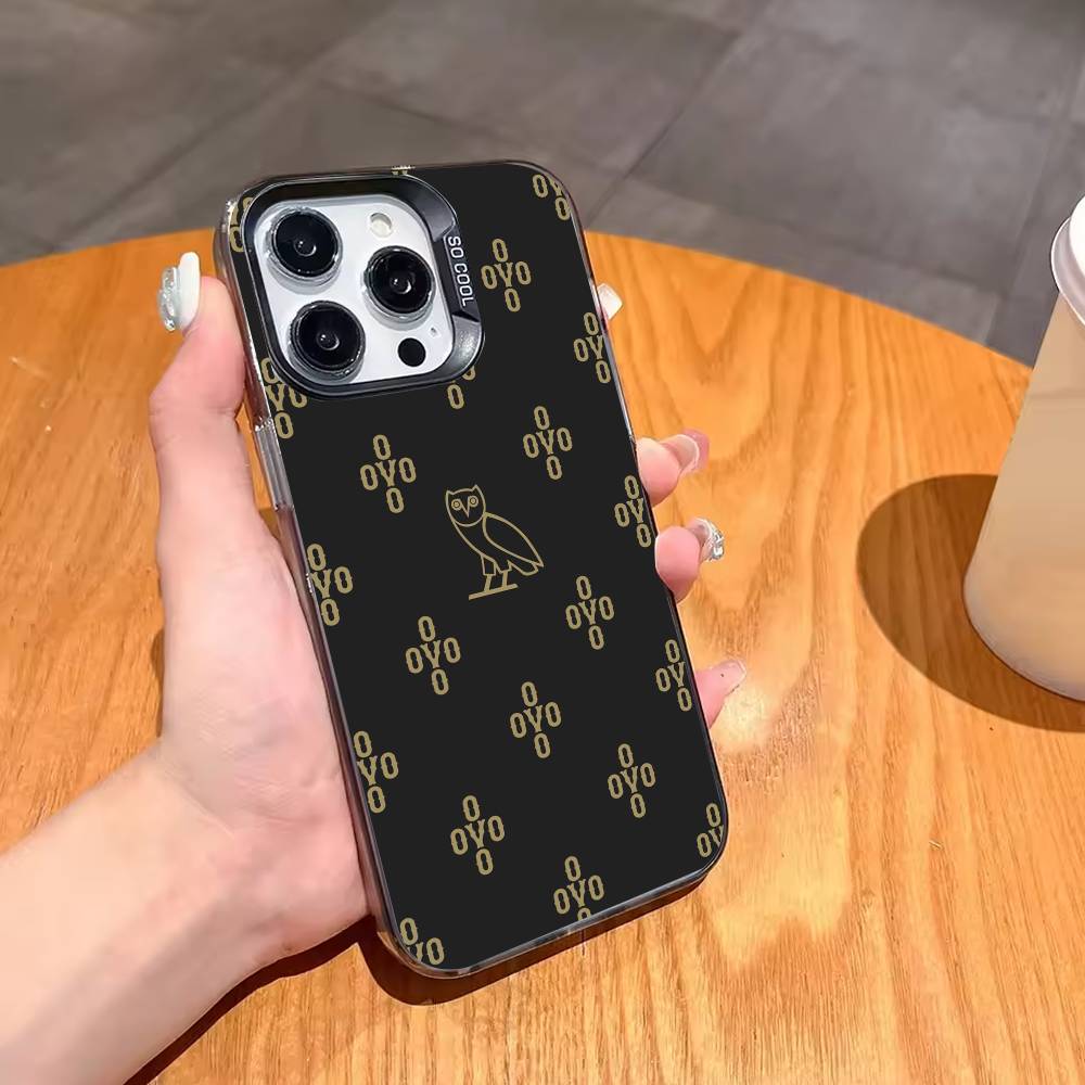 Drake O-OvO O-OWL Phone Case For iPhone17,16,15,14,13,12,11,Pro,MAX Gray Matte Silicone Black Cover