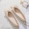 Fashion Elegant Party Shoes for Women With Bow Slip-on Shallow Breathable 2025 Trend High Quality Fashion Young Social Chic Woman Flats