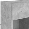 Wall Mounted TV Cabinet with LED Lights Concrete Grey 58.5 X 30 X 60.5 Cm