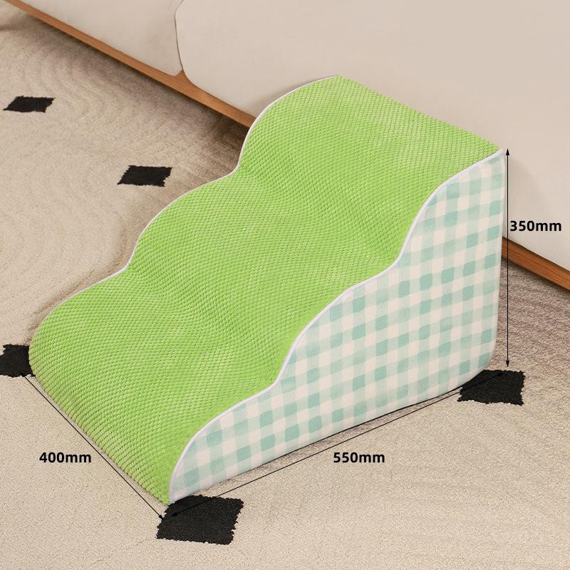 

Pet Stairs for Dogs Cats with Washable Sponge Non Slip Ramp Bed Ladder Sofa Step Stool for Elderly Pets Durable Climbing Mat