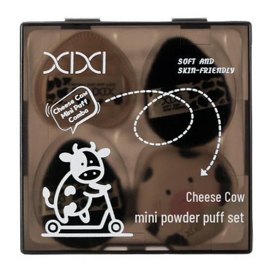 XI XI Mini Ost-Ko Puffset för Våt & Torr Användning: Lättapplicerad Concealer Foundation.