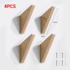 Triangle Wood Clothes Hanger Wall Mounted Coat Hook Decorative Key Holder Hat Scarf Handbag Storage Hanger Bathroom Rack