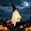 Cute Halloween Tree Ornament Ghost Witch Broom Hanging Ornament, Spooky Hat Scary Porch for Pendants Indoor Outdoor Haunted House Party Decor