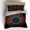 Colorful Mandala Tapestry Set Decoration Soft Comfortable Duvet Cover Bedding Set Included 1*Duvet Cover & 2*Pillowcases gift