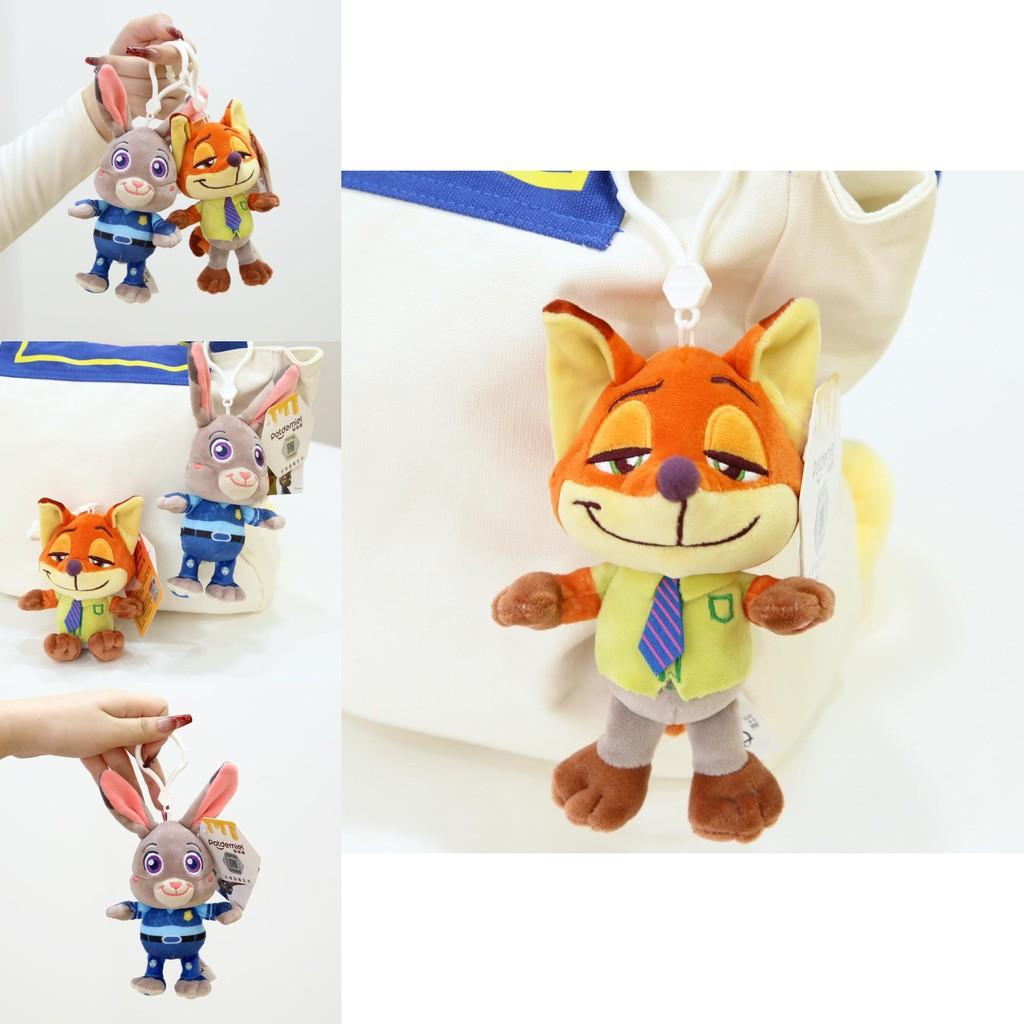 Zootopia Plush Keychain With Nick And Judy For Bag And Gift