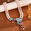 Mediaeval Style Shell Conch Jewelry Colorful Double-layer Necklace  Evening Wear