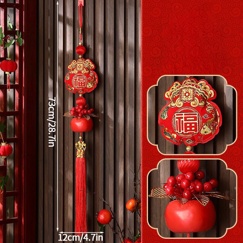 Chinese New Year 2025 Decorations Chinese Spring Festival Hanging Pendant Door Wall Ornament Traditional Chinese Room Decoration