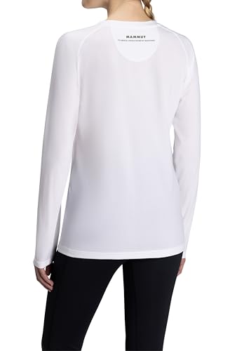 Mammut QD Logo Print Long Sleeve T-shirts, Asian Fit, Women's, AF Women's, 1016-01040, White, Size L, PRT4